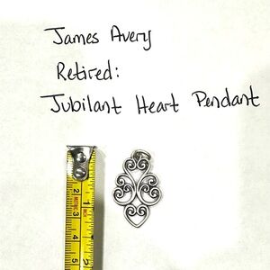 James Avery Retired Jubilant  Heart Pendant